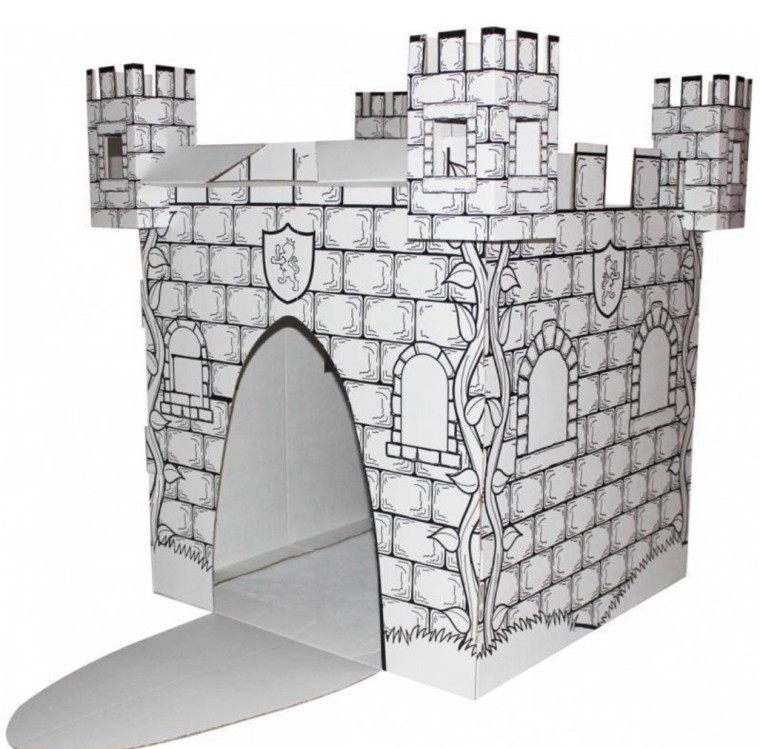 Casută din carton de colorat American Castle 82X82X83