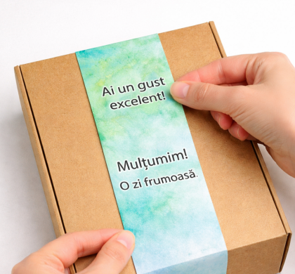 Eticheta 10X31 cm "Ai un gust excelent" verde