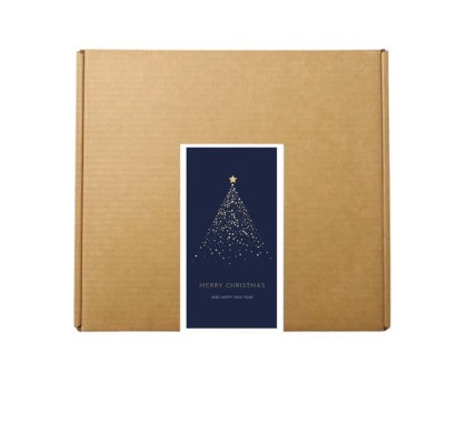 Eticheta 5X10 cm "Merry Christmas and Happy New Year"