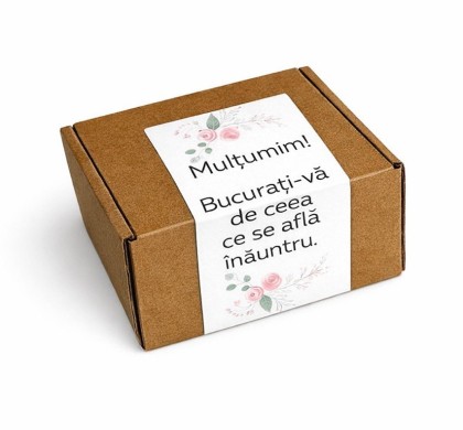 Eticheta 5,3X10 cm "Mulțumim"