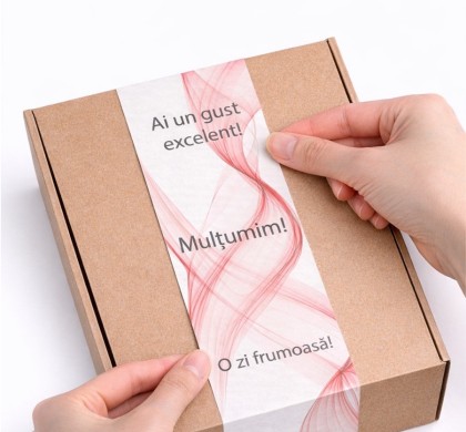 Eticheta 10X31 cm "Ai un gust excelent" roșu