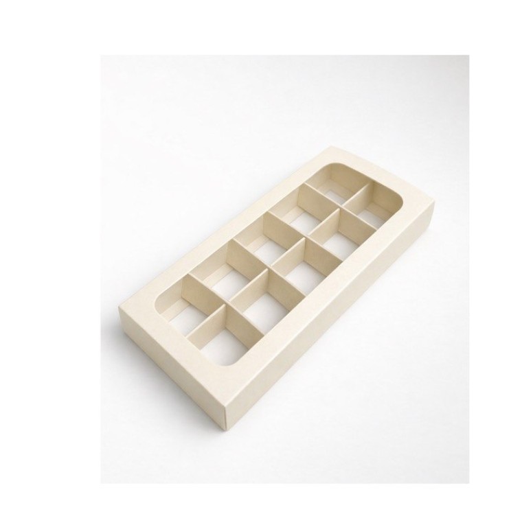 cutii din carton plat 220X100X25 cu fereastra lapte