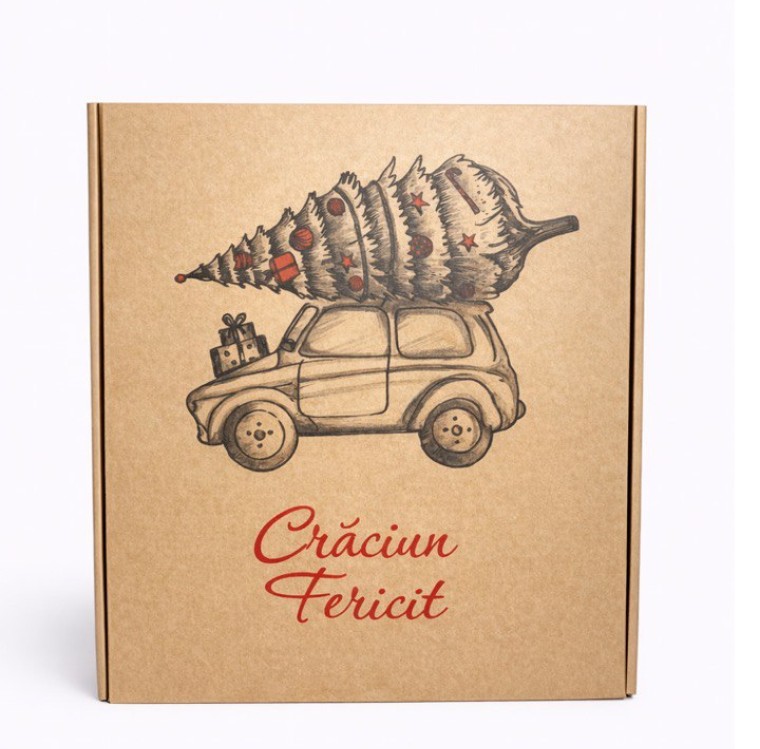 cutii din carton 320X275X100 'Masina de craciun ' 