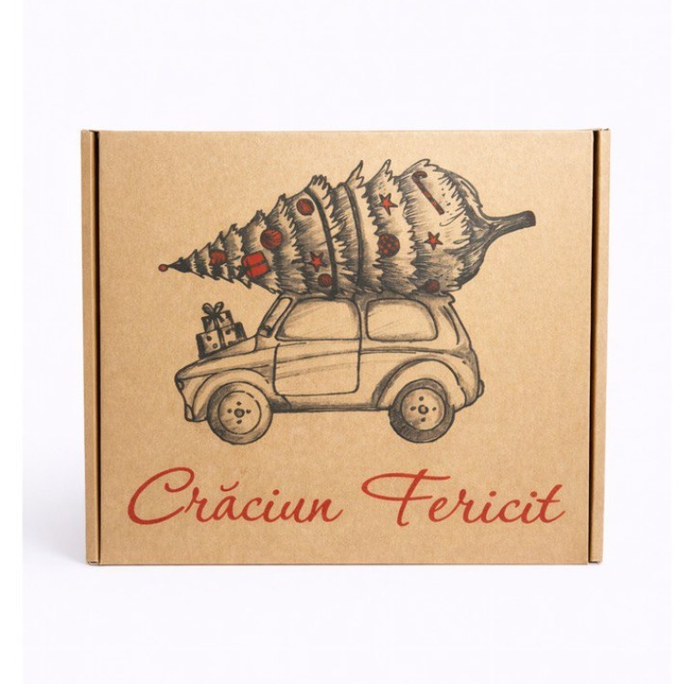 cutii din carton 240X210X100 'Masina de Craciun'